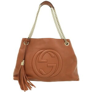 Gucci Soho Chain Tote pebbled leather Shoulder Bag